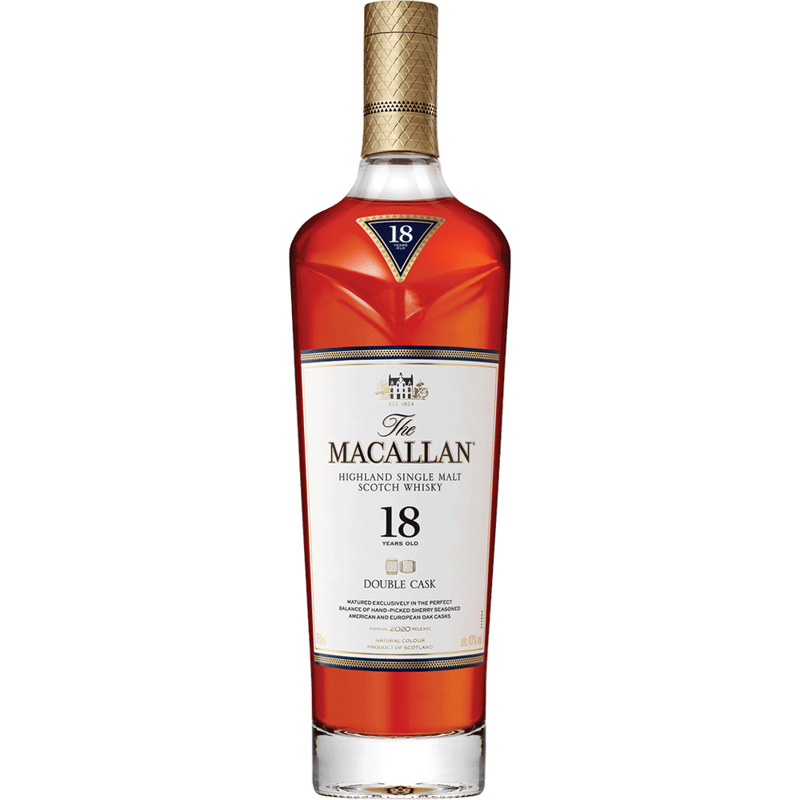 The Macallan Double Cask 18 Year Old Single Malt Scotch Whisky 750ml Bottle