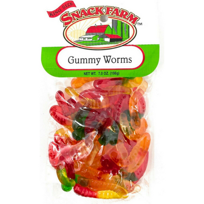 Snack Farm Assorted Gummy Worms 7oz Bag