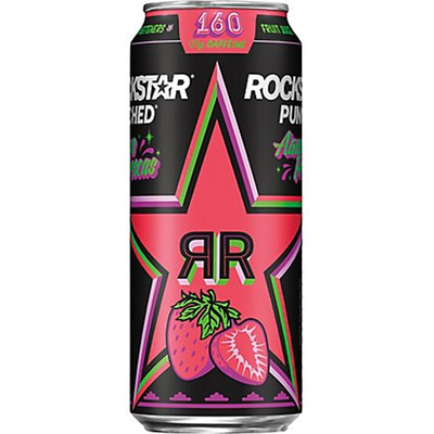 Rockstar Strawberry 16oz Can