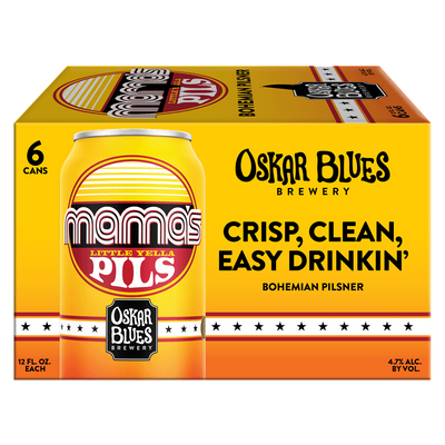 Oskar Blues Beer, Mama's Little Yella Pils 6 pack 12oz Cans