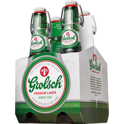 Grolsch Premium Lager 4 Pack 15.2 oz Bottles