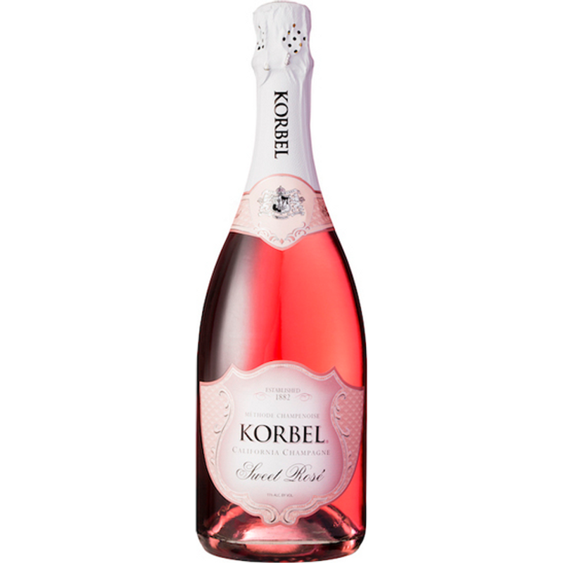 Korbel Sweet Rose Champagne Blend Sparkling Wine 750mL