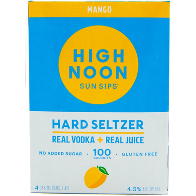 High Noon Mango Hard Seltzer 4x 355ml Cans