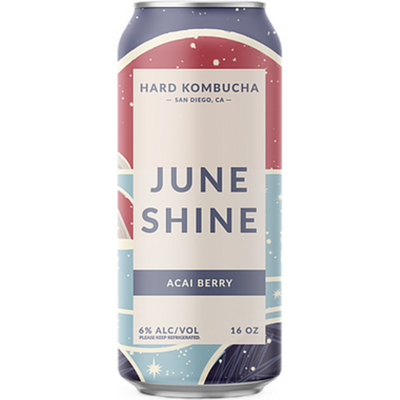 JuneShine Hard Kombucha Acai Berry 6 Pack 12oz Cans