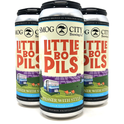 Smog City Little Bo Pils 4 Pack 16 oz Cans 4.4% ABV