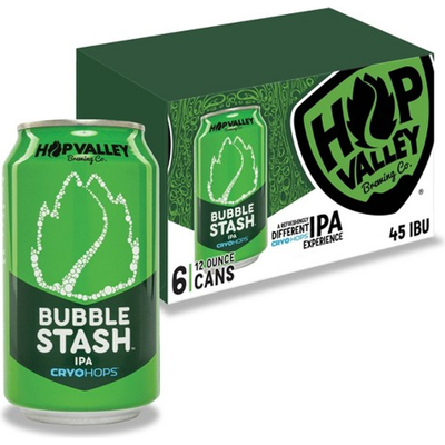 Hop Valley Bubble Stash IPA Craft Beer 6x 12oz Cans