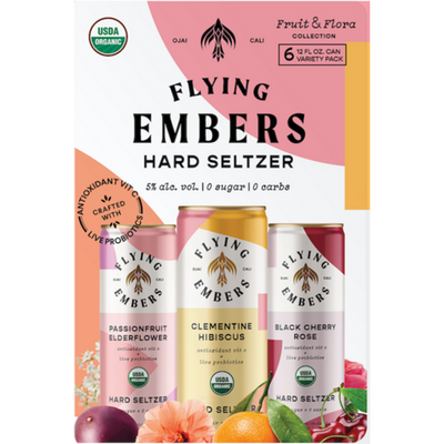 Flying Embers Fruit & Flora Variety Pack Hard Seltzer 6x 12oz Cans