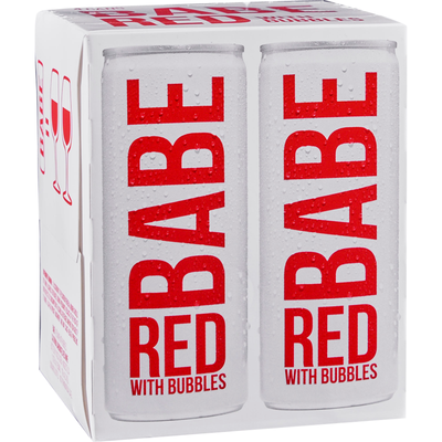 Babe Red With Bubbles Sparkling Wine 4 Pack 250mL Cans