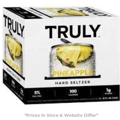 TRULY Hard Seltzer Pineapple, Spiked & Sparkling Water 6x 12oz Cans