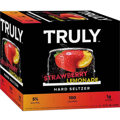 TRULY Hard Seltzer Strawberry Lemonade, Spiked & Sparkling Water 6x 12 oz Cans