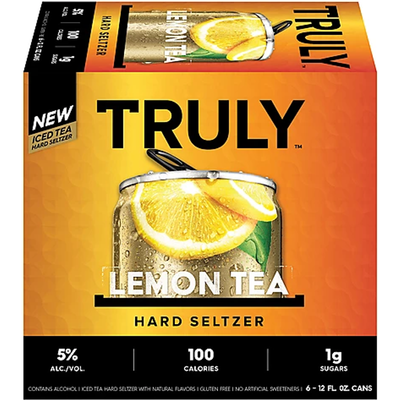 TRULY Hard Seltzer Lemon Iced Tea, Spiked & Sparkling Water 6x 12oz Cans
