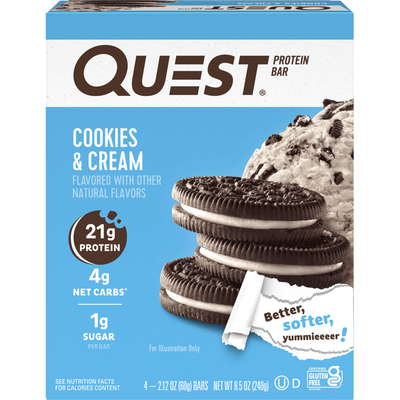 Quest Protein Bar Cookies & Cream 2.12 oz