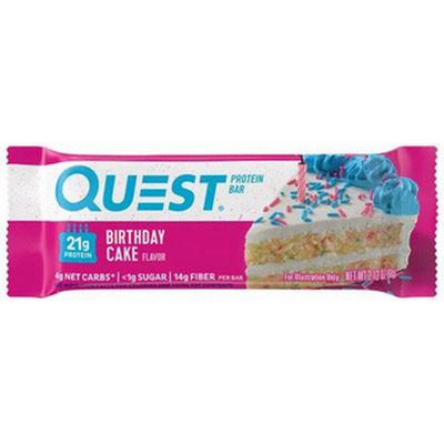 Quest Birthday Cake Coated Protein Bar 2.12oz Count