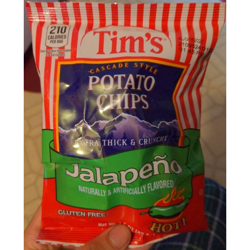 Tims Cascade Style Potato Chips Jalapeño 42g Bag