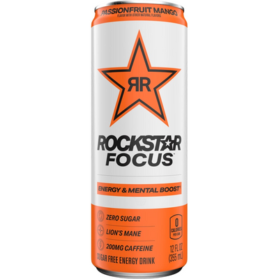 Rockstar Focus Energy Drink Passionfruit Mango