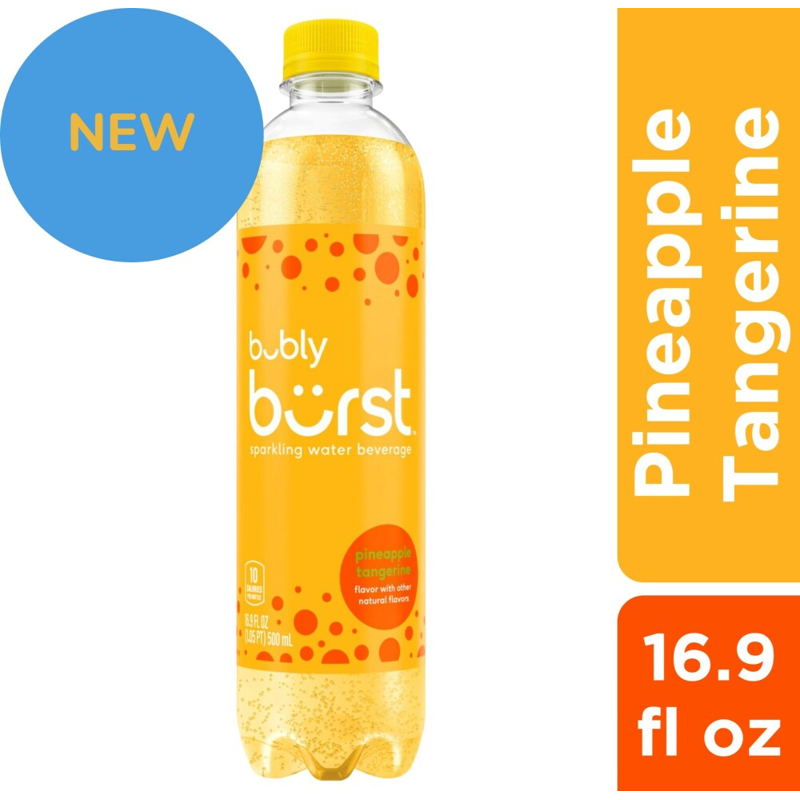 Bubly Burst Pineapple Tangerine Sparkling Water Bottle