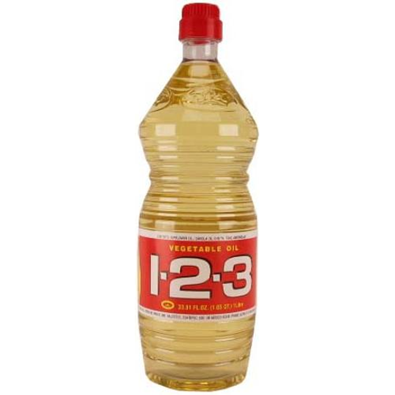 123 Vegetable Oil 33.8oz Pack 12 Bottles