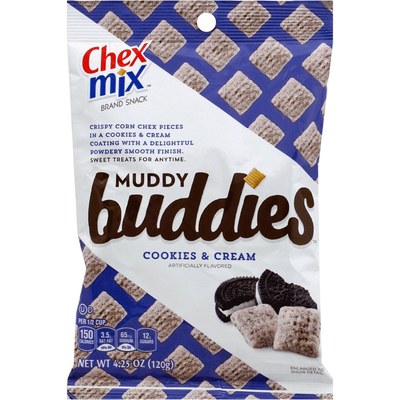 Chex Mix Muddy Buddies Cookies & Cream Chex Snack Mix 4.25oz Bag