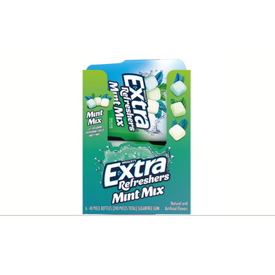 Extra Refreshers Sugar Free Mint Mix Gum 40 ct