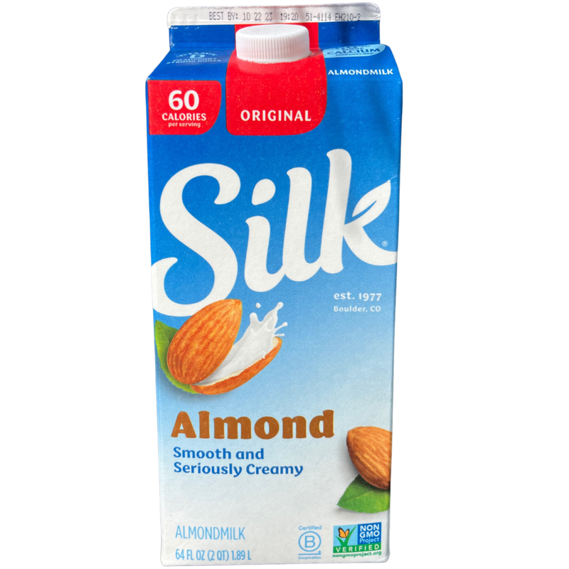 Silk Gluten Free Vegan Original Almond Milk 64oz Carton