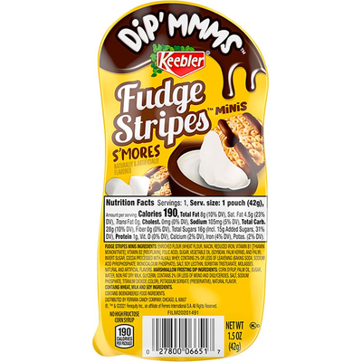 Keebler Mini Fudge Stripes Dip'mmms S'mores 1.5oz Unit Unit