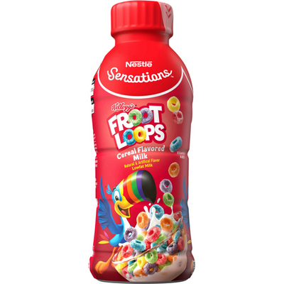 Nestlé Sensations Froot Loops Low Fat Cereal Flavored Milk 14oz Bottle