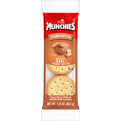 Munchies Golden Toast Peanut Butter Sandwich Crackers 1.42oz Pack