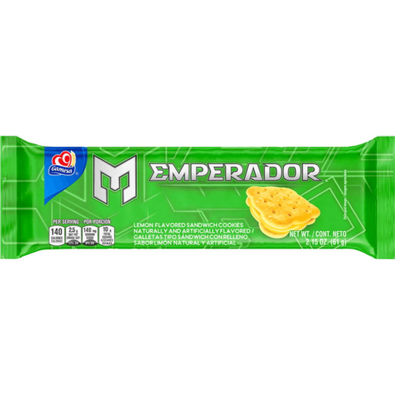 Gamesa Emperador Lime Flavor Sandwich Cookies 2.15oz Pack