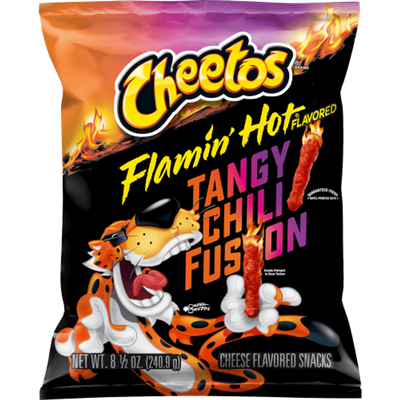 Cheetos Flamin Hot Tangy Chili Fusion Cheese Flavored Snacks 8.5oz Bag