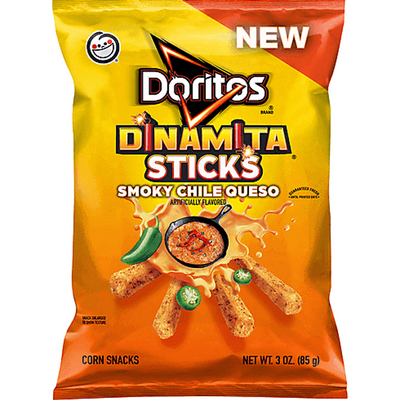 Doritos Corn Snacks, Smoky Chile Queso, Sticks 3oz Bag