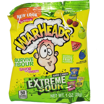 Warheads Hard Candy, Extreme Sour, Assorted Flavors