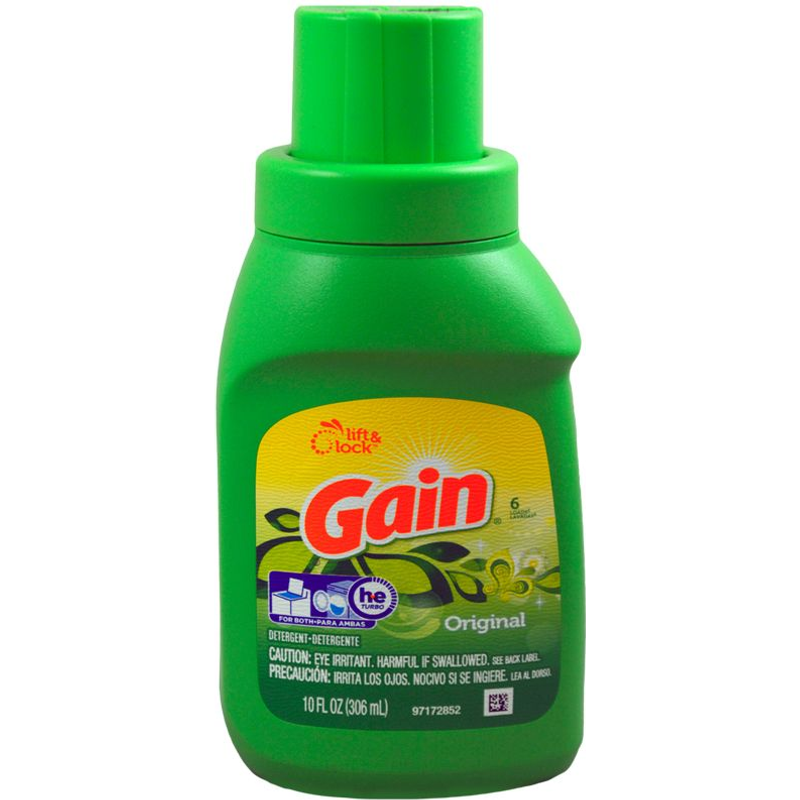 Gain Laundry Detergent Liquid, Original, 10oz Bottle