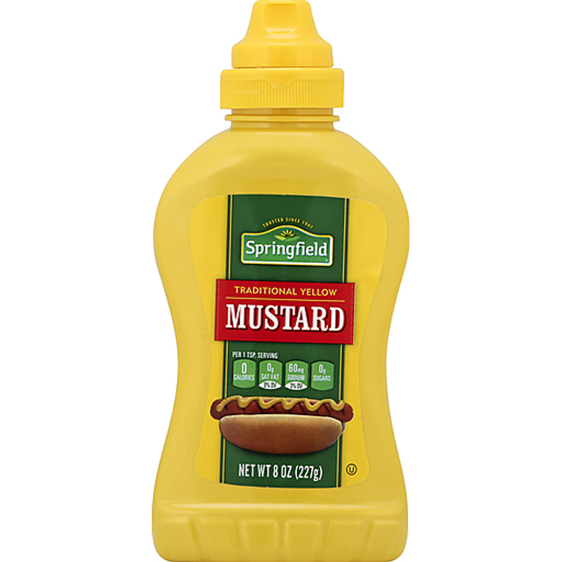 Springfield Traditional Yellow Mustard 8oz Unit Unit