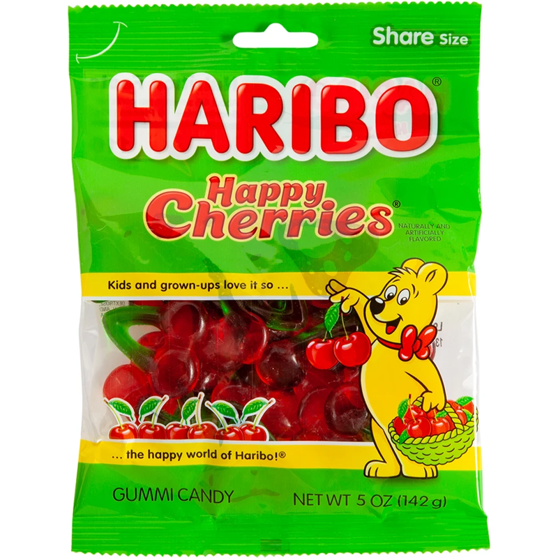 Haribo Happy Cherries Gummi Candy 5oz Bag