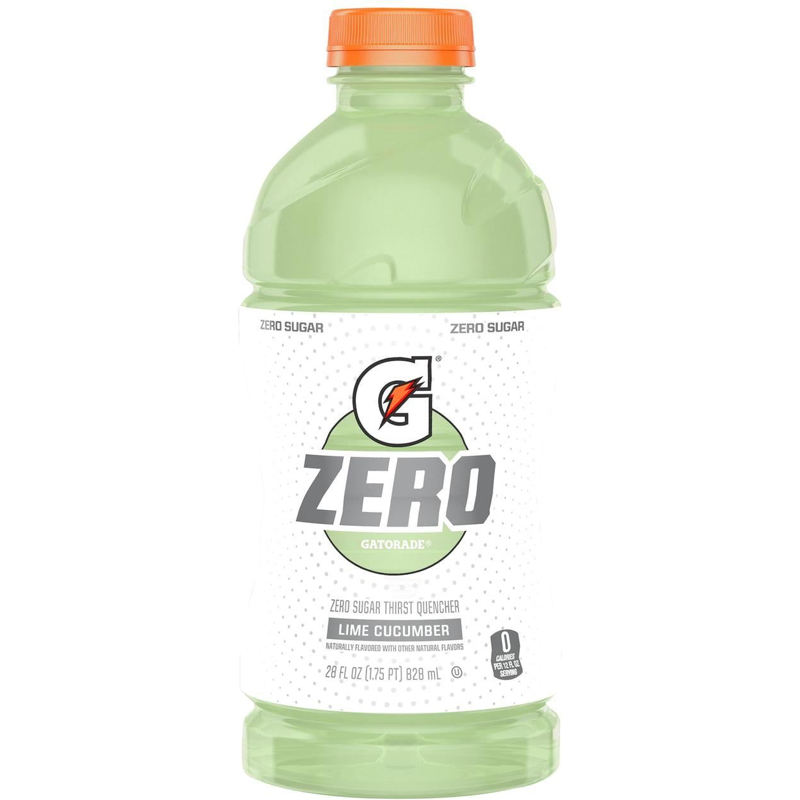 Gatorade Zero Sugar Thirst Quencher Lime Cucumber Sports Drink 28oz Bottle