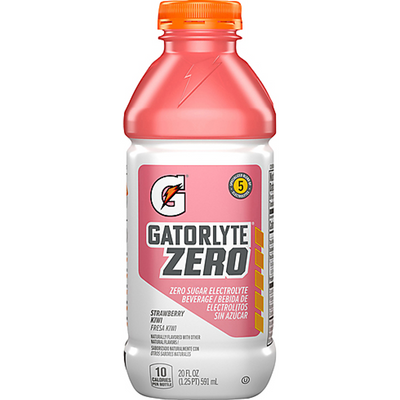 Gatorlyte Gatorade Electrolyte Beverage, Zero Sugar, Strawberry Kiwi 20oz Bottle