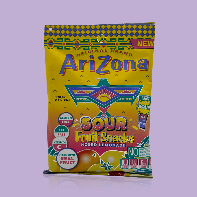 Arizona Sour Fruit Snacks Mixed Lemonade 5oz Bag