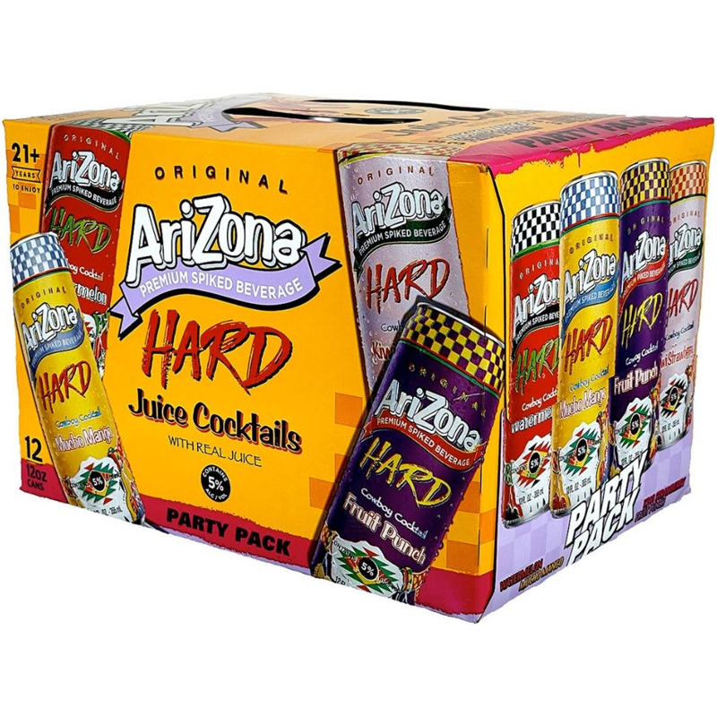 AriZona Hard Juice Cocktails Party Pack 12 Pack 12oz Cans