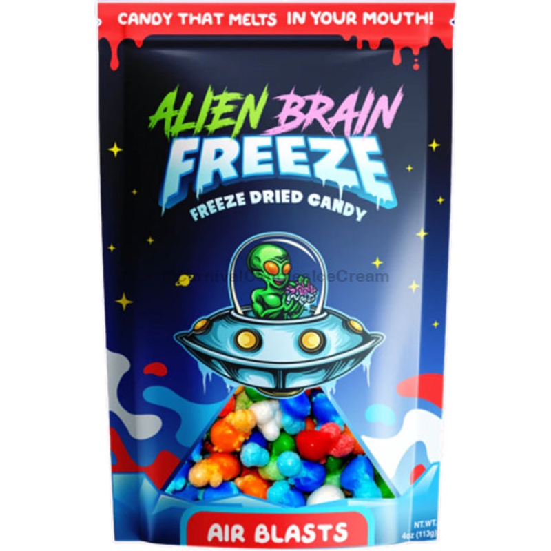 Alien Brain Freeze Air Blasts Freeze Dried Candy 4oz Bag