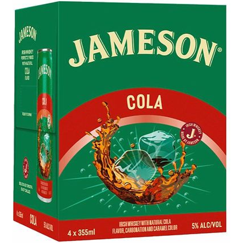 Jameson Cola Cans 4 Pack 355ml Cans