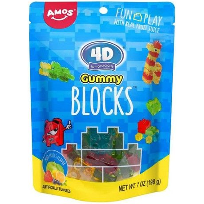 Amos Sweets 4D Gummy Fruits 198g Bag