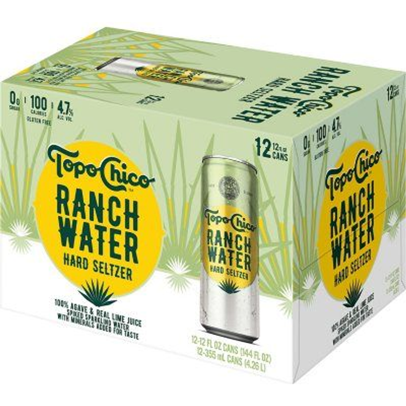 Topo Chico Ranch Water Hard Seltzer 12 Pack 12oz Cans