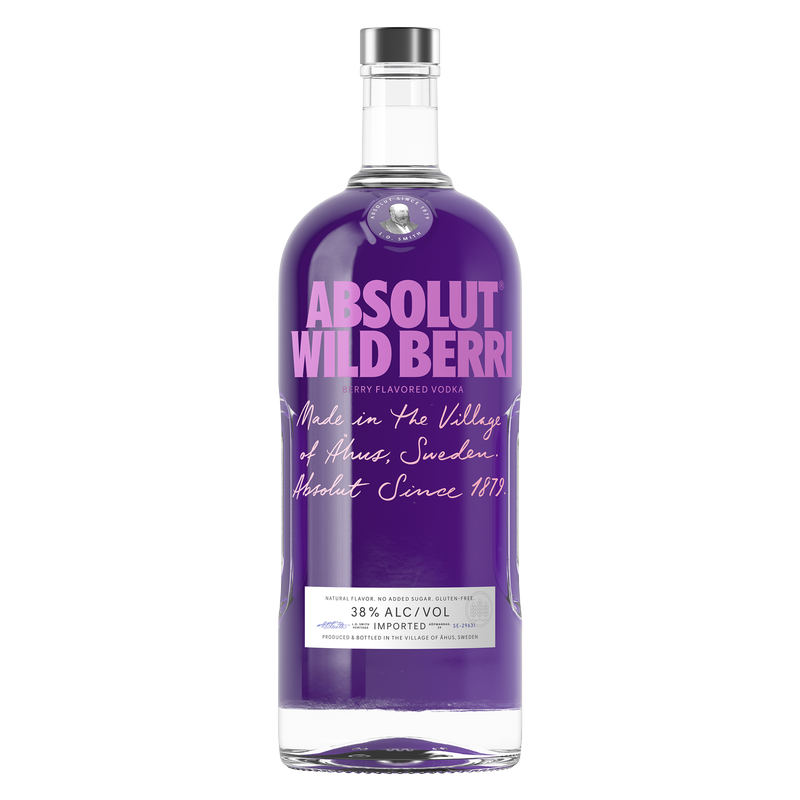 Absolut Berry Flavored Vodka Wild Berri 76 750mL