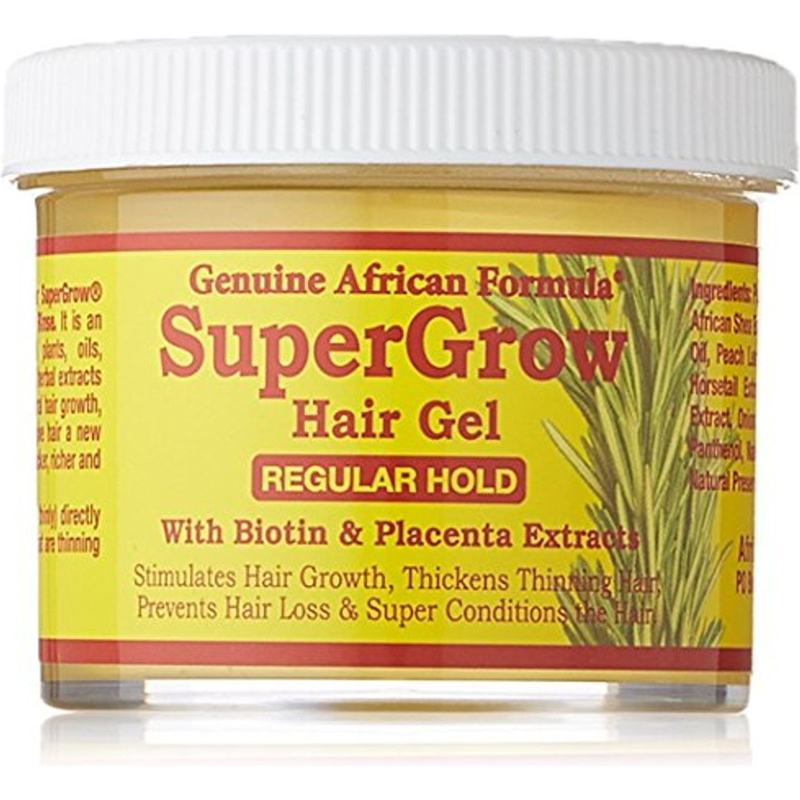 SuperGrow Hair Gel Regular Hold 4 Oz Jar