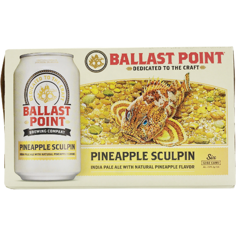 Ballast Point Pineapple Sculpin IPA 6 Pack 12oz Cans