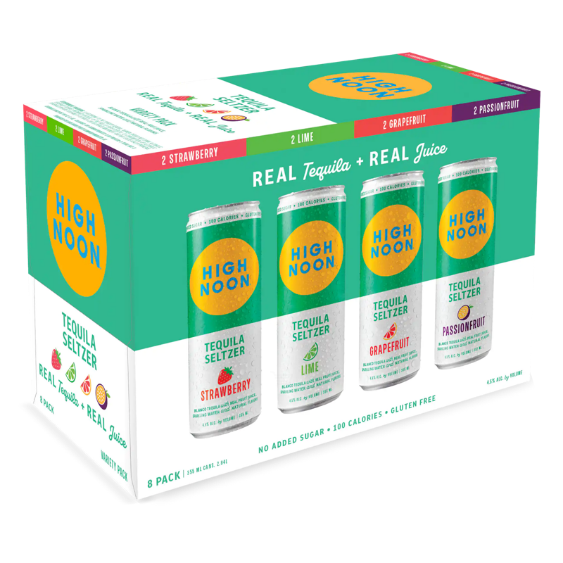 High Noon Tequila Seltzer Variety Pack 8 Pack 200ml Cans