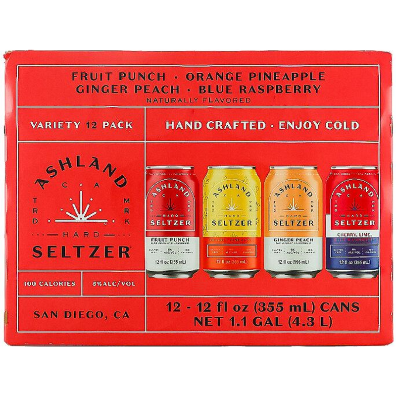 Ashland Hard Seltzer Variety Red Pack 12 Pack 12oz Cans