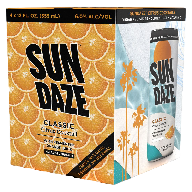 Sundaze Botanical Citrus Cocktail 4 Pack 12oz