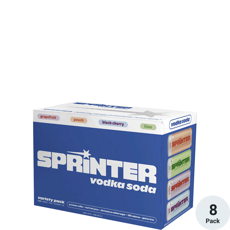 Sprinter Variety Pack Vodka Soda 8 Pack 12oz Cans