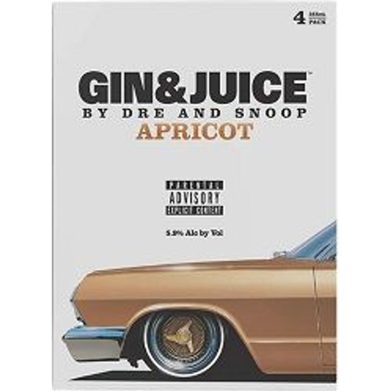 Gin & Juice Apricot By Dre Snoop 4 Pack 355ml Pack